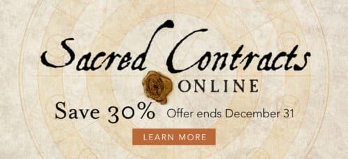 Sacred Contracts Online. Save 30% - offer ends December 31.